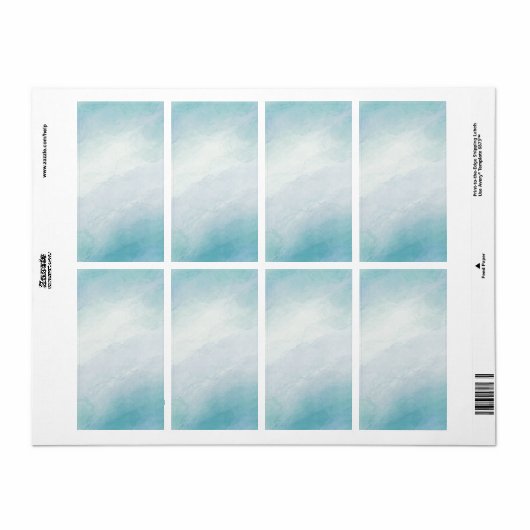 青い水色 ラベル (フルシート)