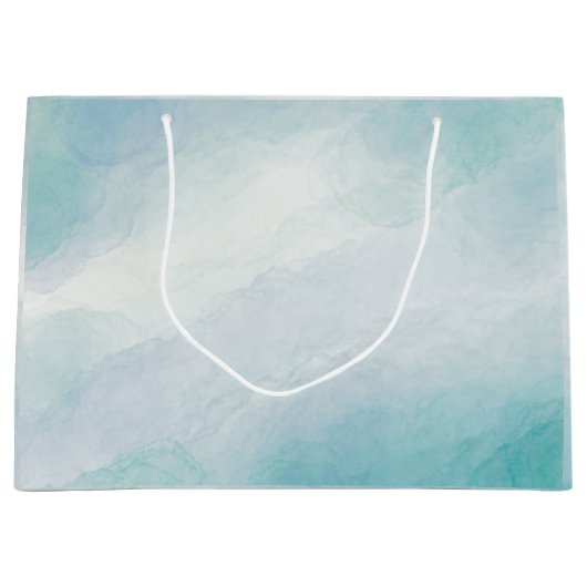 青い水色 ラージペーパーバッグ (正面)