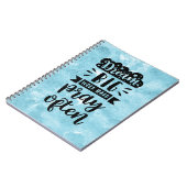 青い水色 – 夢の大きな仕事の懸命祈が多い ノートブック (左側)