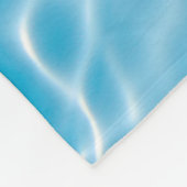 青い水面、自然抽象芸術 フリースブランケット (角)