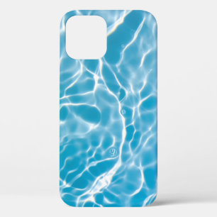青い水面、自然抽象芸術 iPhone 12ケース