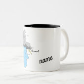 青い水 ツートーンマグカップ (正面右)