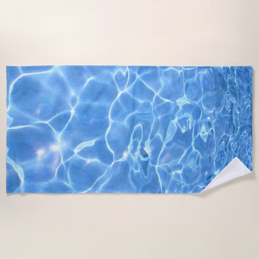 青い水 ビーチタオル (正面)