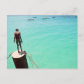 青い水 ポストカード (正面)