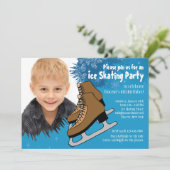 青い氷のスケートパーティー招待状 招待状 (スタンド正面)