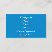 青い氷のデザイン 名刺 (裏面)