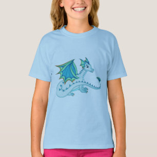 青い氷のドラゴンのTシャツ Tシャツ
