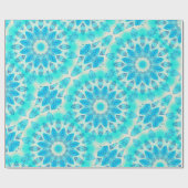 青い氷の女神、愛の抽象的な水晶 ラッピングペーパー (フラット)