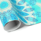 青い氷の女神、愛の抽象的な水晶 ラッピングペーパー (ロールコーナー)
