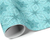 青い氷の星模様の国の贈り物 ラッピングペーパー (ロールコーナー)