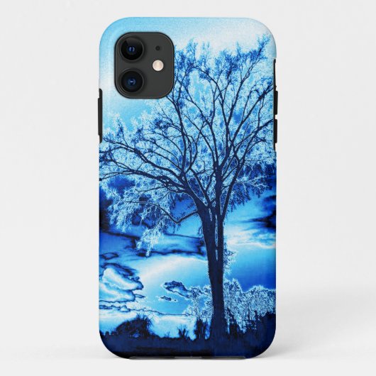 青い氷の木 Case-Mate iPhoneケース (裏面)