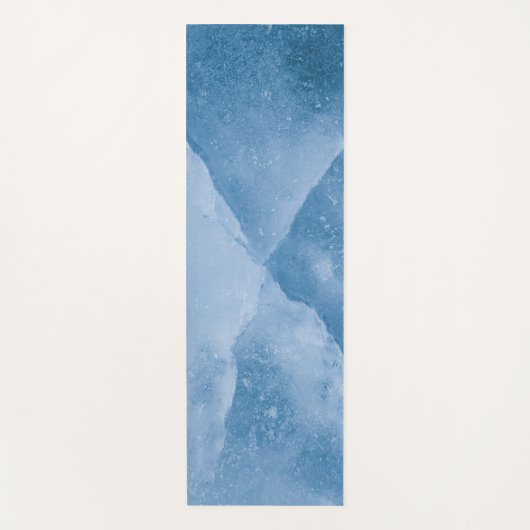 青い氷写真 ヨガマット (正面)