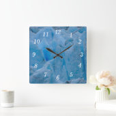 青い氷河の壁時計 スクエア壁時計 (ホーム)