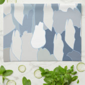 青い氷河の氷のパターン キッチンタオル (折り畳み)