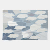 青い氷河の氷のパターン キッチンタオル (横)