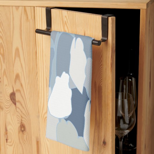 青い氷河の氷のパターン キッチンタオル (三つ折り)