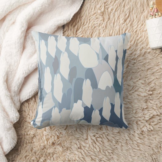 青い氷河の氷 クッション (ブランケット)