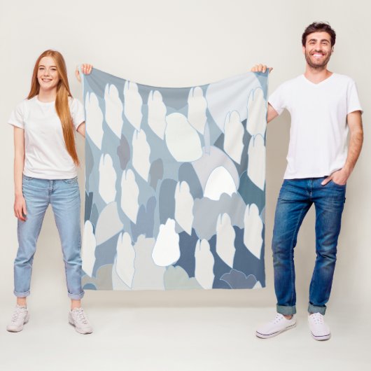 青い氷河の氷 フリースブランケット (インサイチュ)