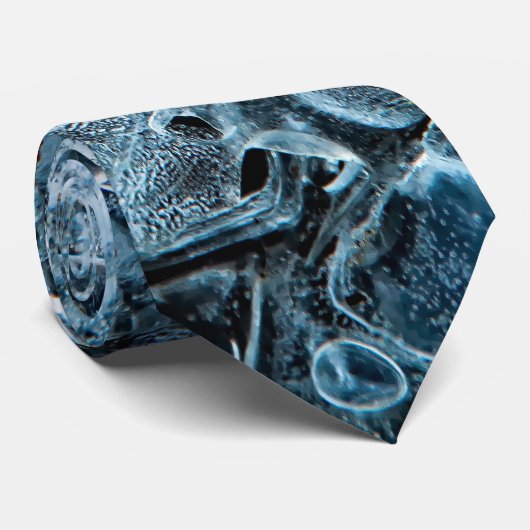 青い氷結晶 ネクタイ (ロール)