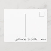 青い永遠 |抽象芸術アート ポストカード (裏面)