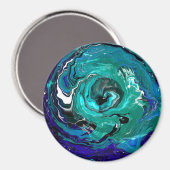 青い永遠 |抽象芸術アート マグネット (正面/裏面)