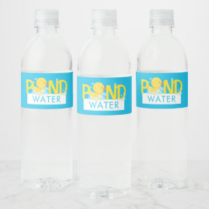 青い池の水の色ラバーダック ペットボトルラベル