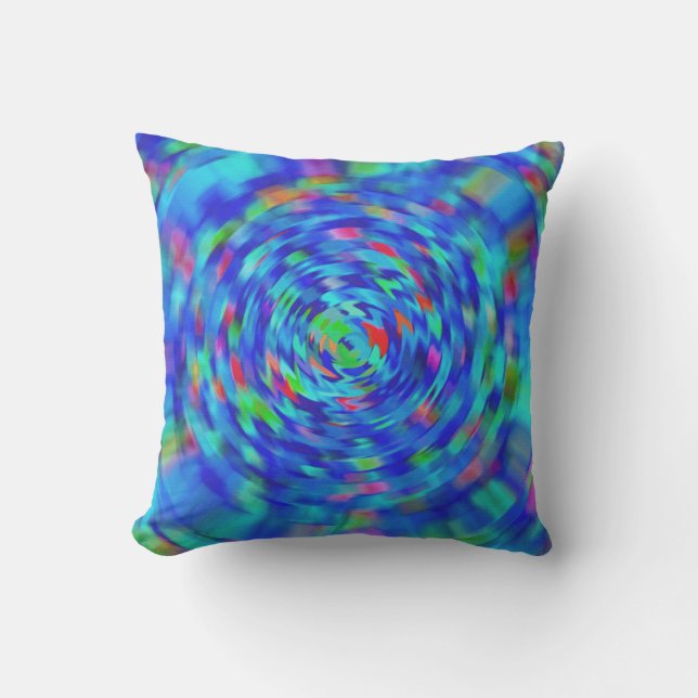 青い池の波紋 アウトドアクッション (正面)
