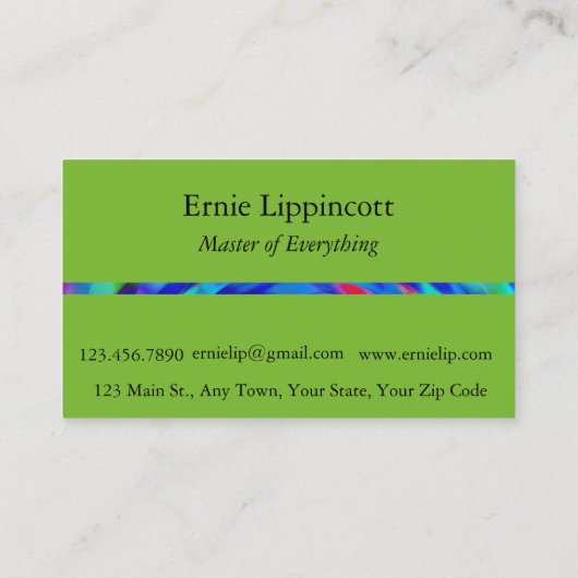 青い池の波紋 名刺 (裏面)