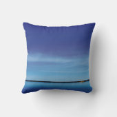 青い沈黙を実践す感動的る クッション (裏面)