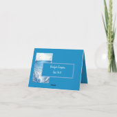 青い沿岸のバイブ折り畳みサンキューカード サンキューカード (裏面)