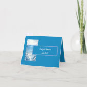 青い沿岸のバイブ折り畳みサンキューカード サンキューカード (正面)