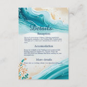 青い沿岸の結婚雰囲気の囲いカード エンクロージャーカード (正面)