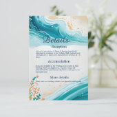 青い沿岸の結婚雰囲気の囲いカード エンクロージャーカード (スタンド正面)