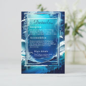 青い沿岸の結婚雰囲気の囲いカード エンクロージャーカード (スタンド正面)