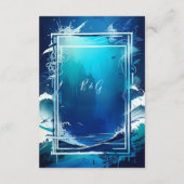 青い沿岸の結婚雰囲気の囲いカード エンクロージャーカード (裏面)