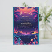 青い沿岸の結婚雰囲気の囲いカード エンクロージャーカード (スタンド正面)