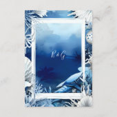 青い沿岸の結婚雰囲気の囲いカード エンクロージャーカード (裏面)