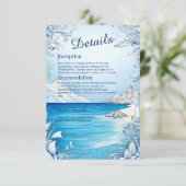 青い沿岸の結婚雰囲気の囲いカード エンクロージャーカード (スタンド正面)