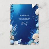青い沿岸の結婚雰囲気の囲いカード エンクロージャーカード (裏面)