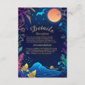 青い沿岸の結婚雰囲気の囲いカード エンクロージャーカード (正面)