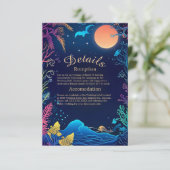 青い沿岸の結婚雰囲気の囲いカード エンクロージャーカード (スタンド正面)