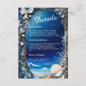 青い沿岸の結婚雰囲気の囲いカード エンクロージャーカード (正面)