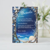 青い沿岸の結婚雰囲気の囲いカード エンクロージャーカード (スタンド正面)