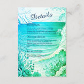 青い沿岸の結婚雰囲気の囲いカード エンクロージャーカード (正面)