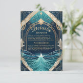青い沿岸の結婚雰囲気の囲いカード エンクロージャーカード (スタンド正面)