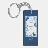 青い沿岸女性のカーボーイ キーホルダー (正面左)