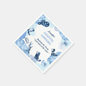 青い沿岸女性のカーボーイ スタンダードカクテルナプキン (角)