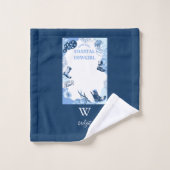 青い沿岸女性のカーボーイ バスタオルセット (ウォッシュタオル)