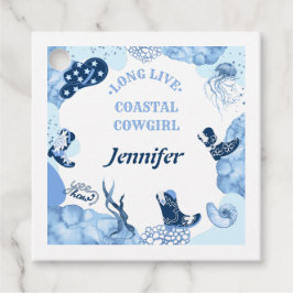 青い沿岸女性のカーボーイ フェイバータグ