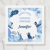 青い沿岸女性のカーボーイ フェイバータグ (正面)